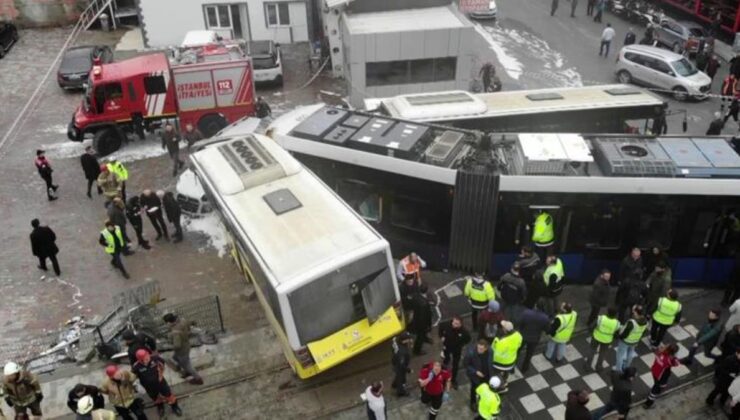 İstanbul’da otobüs ve tramvayın çarpıştığı kazayı aydınlatacak görüntü